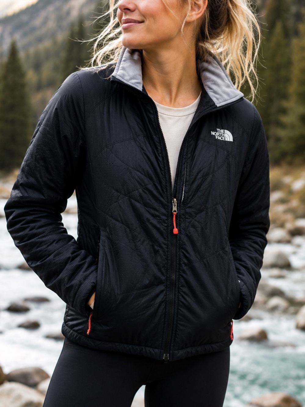 The North Face Women’s Medium Black Insulated Ripstop Full Zip Jacket Medium